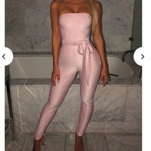 Pink Glitter Jumpsuit